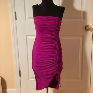 Strapless Berry Charlotte Russe Body Con Dress